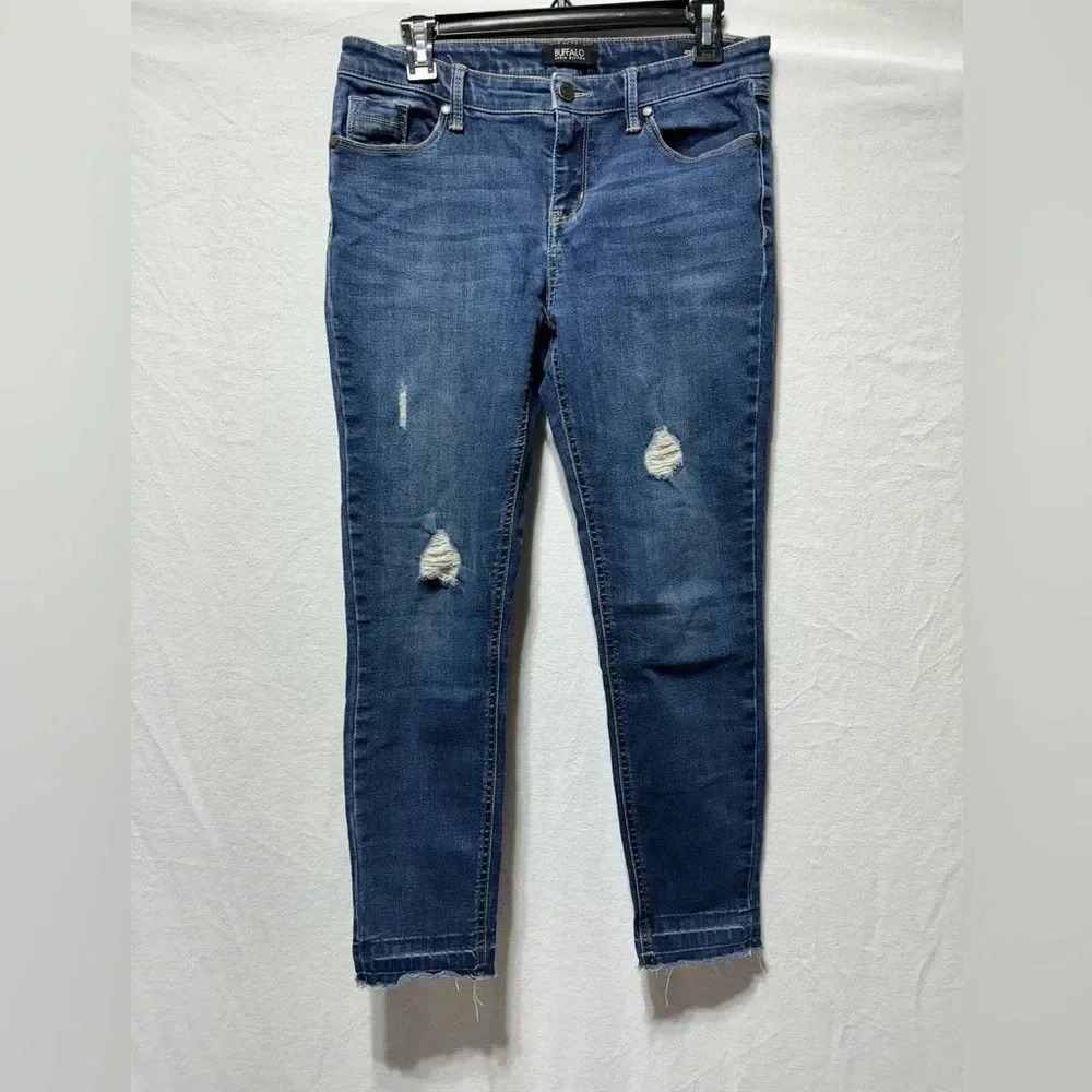 Buffalo David Bitton Jess Rip & Repair Mid Rise Skinny Jeans Size 6/28